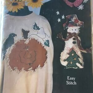 Keeping You In Stitches KS178 Pattern Pudgy Punkin and Snowman Shirt Vintage